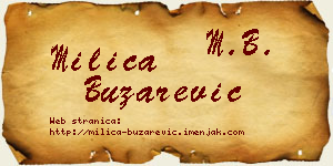 Milica Buzarević vizit kartica